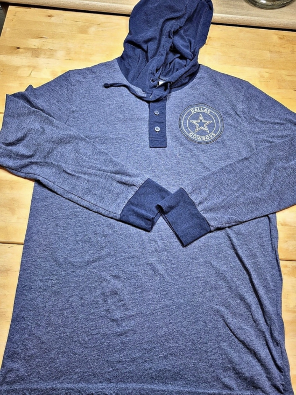 NFL Dallas Cowboys Team Apparel hooded polo Hooded Polo in Blue Like New